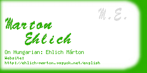 marton ehlich business card